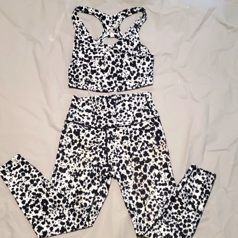 Work outfit with pants and sports bra